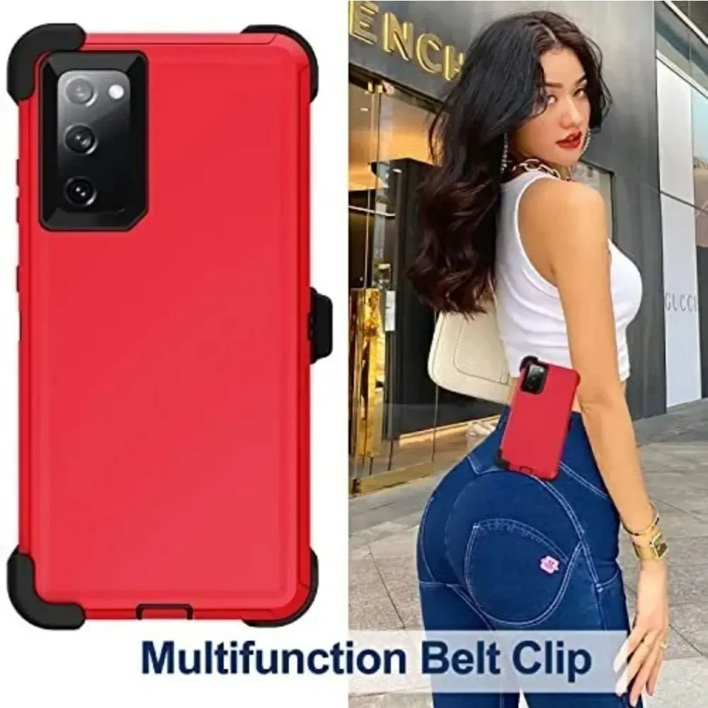 🔹️🔺️NIB Red RubCase w/Belt Clip For Samsung Galaxy Fe 5G